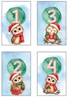 Vorschau - Arbeitsblätter - Adventskalender Klasse Grundschule Eule Klassentier – 24 Adventskarten mit Aktionen & Gutscheinen | Klassenadventskalender zum Ausdrucken - Seite 1