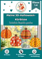 Vorschau - Mal- und Bastelvorlagen - 3D Kürbis basteln zu Halloween – Hängedeko Kunst Grundschule Klasse 2–4 - Deckblatt