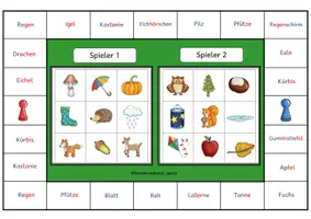 Vorschau - Spiele - Lesebingo - Herbstwörter - Deckblatt