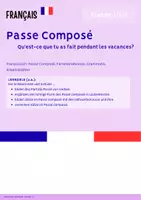 Vorschau - Arbeitsblätter - Passé composé Arbeitsblätter Französisch (2./3. Lernjahr) - Deckblatt