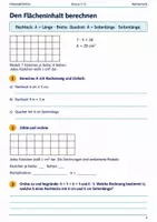 Vorschau - Arbeitsblätter - Flächen und Umfang Arbeitsheft Klasse 5 bis 6 - Seite 3