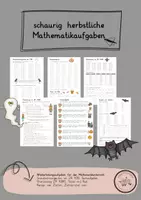 Vorschau - Arbeitsblätter - Halloween 3. Klasse Mathematik | Übungsblätter zur Wiederholung - Deckblatt