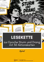 Vorschau - Spiele - Lesekette zur Epoche Sturm und Drang mit 30 Aktionskarten - Deckblatt