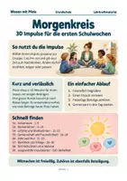 Vorschau - Arbeitsblätter - Morgenkreis zum Schulstart – 30 Impulse - Seite 1