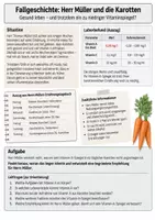 Vorschau - Stundenentwürfe - Vitamine & Co.: Arbeitsblätter mit Lösungen und Unterrichtsvorschlag, inklusive problemorientierter Fallgeschichte - Seite 1