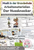 Vorschau - Stundenentwürfe - Der Nussknacker – Arbeitsblätter, Lesetexte, Hörmaterial & Tests für den Musikunterricht in der Grundschule - Deckblatt