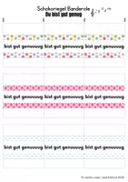 Vorschau - Mal- und Bastelvorlagen - Geschenk Schokoriegel Banderole "Du bist gut genug" - Seite 1