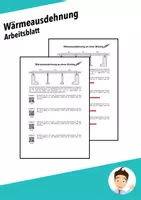 Vorschau - Arbeitsblätter - Wärmeausdehnung, Längenausdehnung, Längenänderung - Arbeitsblatt - Deckblatt