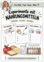 Vorschau - Arbeitsblätter - Experimente mit Nahrungsmitteln – Nährstoffe einfach nachweisen | Biologie & Ernährung - Deckblatt