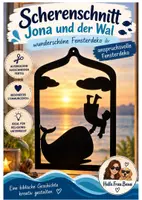 Vorschau - Mal- und Bastelvorlagen - Scherenschnitt Jona und der Wal - Deckblatt