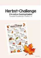 Vorschau - Arbeitsblätter - Herbst-Challenge I Zusatzaufgaben Freiarbeit I Herbst I Klasse 2-3 - Deckblatt