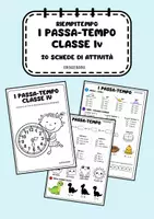 anteprima - Esercizi - PASSATEMPO CLASSE QUARTA: attività e giochi didattici - Pagina di copertina