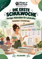 Vorschau - Arbeitsblätter - Die erste Schulwoche – fertiger Ablaufplan für Lehrkräfte - Deckblatt