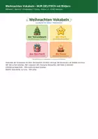 Vorschau - Arbeitsblätter - 5-Weihnachten-Vokabeln-DEUTSCH-NUR-MIT-BILD - Deckblatt
