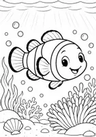 Vorschau - Mal- und Bastelvorlagen - Tiere im Meer - 10 Ausmalbilder | Meerestiere Grundschule Klasse 1-4 - Seite 3