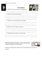 Vorschau - Arbeitsblätter - Prologue Romeo and Juliet - Arbeitsblatt Englisch Kl. 10/Jhrgst. - Deckblatt