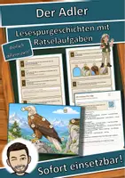 Vorschau - Arbeitsblätter - Der Adler – Lesespurgeschichte mit Rätselaufgaben (Klasse 8) - Deckblatt
