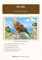 Vorschau - Arbeitsblätter - Der Adler – Lesespurgeschichte mit Rätselaufgaben (Klasse 8) - Seite 1