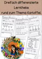 Vorschau - Arbeitsblätter - Kartoffel - Dreifach differenzierte Lerntheke - Deckblatt
