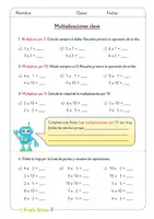Vista previa - Hojas de trabajo - Las tablas de multiplicar (Estrategias y repaso) - página 1