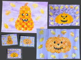 Vorschau - Stundenentwürfe - Kunst | Kürbis | Herbst | Anleitung mit Bastelvorlagen | Klasse 1-4 - Seite 1