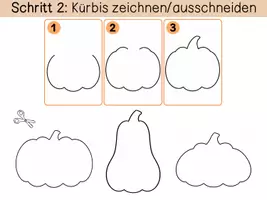 Vorschau - Stundenentwürfe - Kunst | Kürbis | Herbst | Anleitung mit Bastelvorlagen | Klasse 1-4 - Seite 3