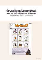 Vorschau - Arbeitsblätter - Leserätsel Halloween Gespenster-Edition I Klasse 2 + 3 - Deckblatt