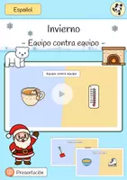 Vorschau - Spiele - Invierno (Winter Spanisch) - Spiel zum Vokabeln lernen - Deckblatt