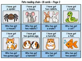 Vorschau - Arbeitsblätter - Leseketten Pets - Englisch Playway Kl. 3 / 4 - Seite 1