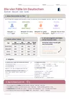Vorschau - Arbeitsblätter - Die vier Fälle im Deutschen – Arbeitsblatt - Seite 1