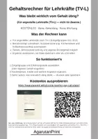 Vorschau - Lehrpläne/Lehrermaterial - TV-L Gehaltsrechner für Lehrkräfte 2026 - Seite 1