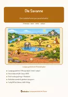 Vorschau - Arbeitsblätter - Die Savanne – Lesespurgeschichte mit Rätselaufgaben (Klasse 8) - Seite 1