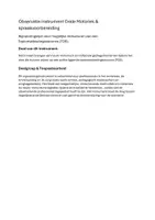 Voorbeeld - Observatie instrument Orale Motoriek - Voorblad