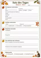 Vorschau - Arbeitsblätter - Materialpaket - Satz des Tages & Satz der Woche – Klasse 6 - Seite 3