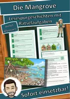 Vorschau - Arbeitsblätter - Die Mangrove – Lesespurgeschichte mit Rätselaufgaben (Klasse 8) - Deckblatt