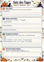 Vorschau - Arbeitsblätter - Satz des Tages / Satz der Woche - Halloween - Seite 1