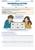 Vorschau - Arbeitsblätter - Ionenbindung Basisscreening Chemie Klasse 9–10 - Deckblatt