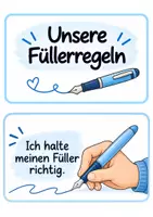 Vorschau - Poster - Unsere Füllerregeln – Regelkarten für die Grundschule - Seite 2