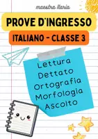 anteprima - Compiti in classe/Test - Prove d'ingresso - Classe 3a - Pagina di copertina