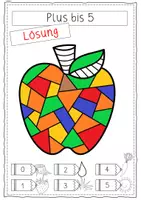 Vorschau - Arbeitsblätter - Zahlraum bis 10: Rechnen.mal-Blätter Apfel (Mathe Grundschule Klasse 1) - Seite 3