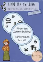 Vorschau - Spiele - Finde den Zwilling: Zahlen im Zahlenraum bis 20 (Blitzblick) - Deckblatt