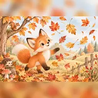 Vorschau - Bildkarten - Der kleine Fuchs im Herbst | Mitmachgeschichte für U3, Krippe & Kindergarten - Seite 2