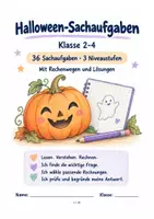 Vorschau - Stundenentwürfe - Material12_Halloween_Sachaufgaben_A4_korrigiert - Deckblatt