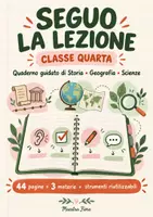 anteprima - Materiale di supporto/inclusione - Seguo la lezione Quaderno guidato di Storia, Geografia e Scienze - Pagina di copertina