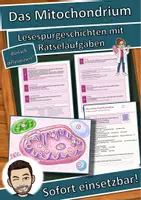 Vorschau - Arbeitsblätter - Das Mitochondrium – Lesespurgeschichte mit Rätselaufgaben (Klasse 9) - Deckblatt