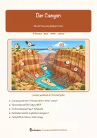 Vorschau - Arbeitsblätter - Der Canyon – Lesespurgeschichte mit Rätselaufgaben (Klasse 8) - Seite 1