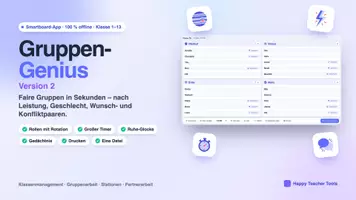 Vorschau - Interaktives Material - Gruppen-Genius 2 – Faire Gruppen in Sekunden - Deckblatt