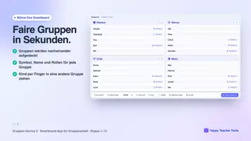 Vorschau - Interaktives Material - Gruppen-Genius 2 – Faire Gruppen in Sekunden - Seite 1
