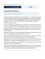 Vorschau - Unterrichtsreihen - Lesekompetenz B1 – Krimi anspruchsvoll | Die sieben Versionen (Band 7) - 7./8. Klasse / Schulstufe - Seite 1