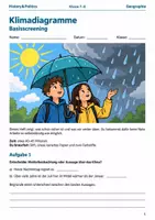 Vorschau - Arbeitsblätter - Klimadiagramme Klasse 7–8 Basisscreening - Deckblatt